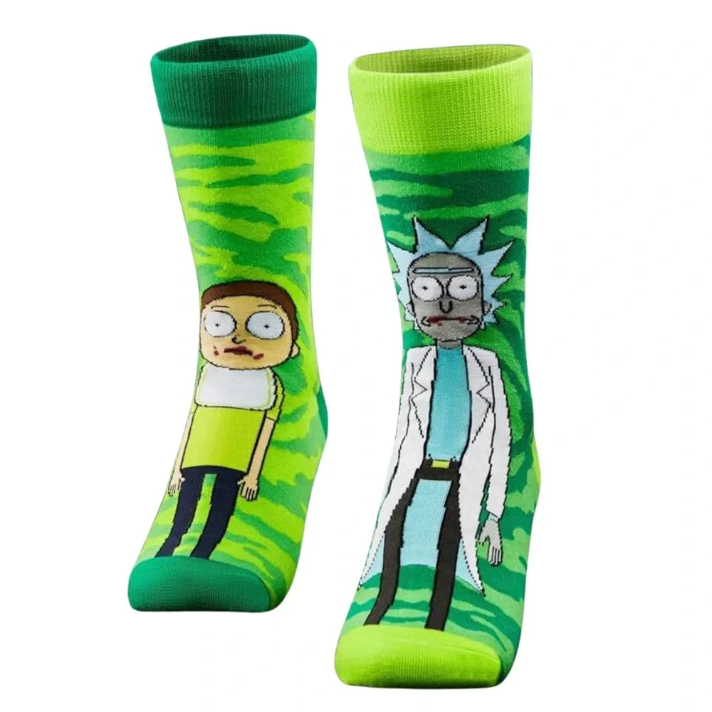 •Rick & Morty• Graphic Mismatch Unisex Socks 3 for $21